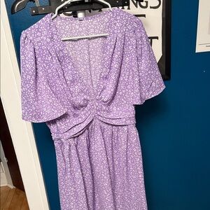 Purple Floral Women's Dress